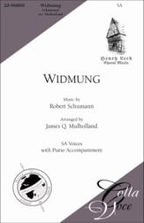 Widmung SA choral sheet music cover